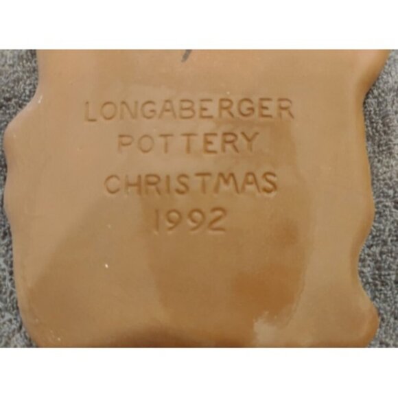1992 Longaberger Pottery Christmas Santa Cookie/Chocolate Mold Retired - Picture 2 of 5